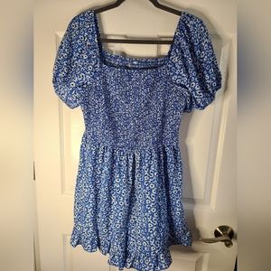 Sherrylily floral short romper blue Size Large